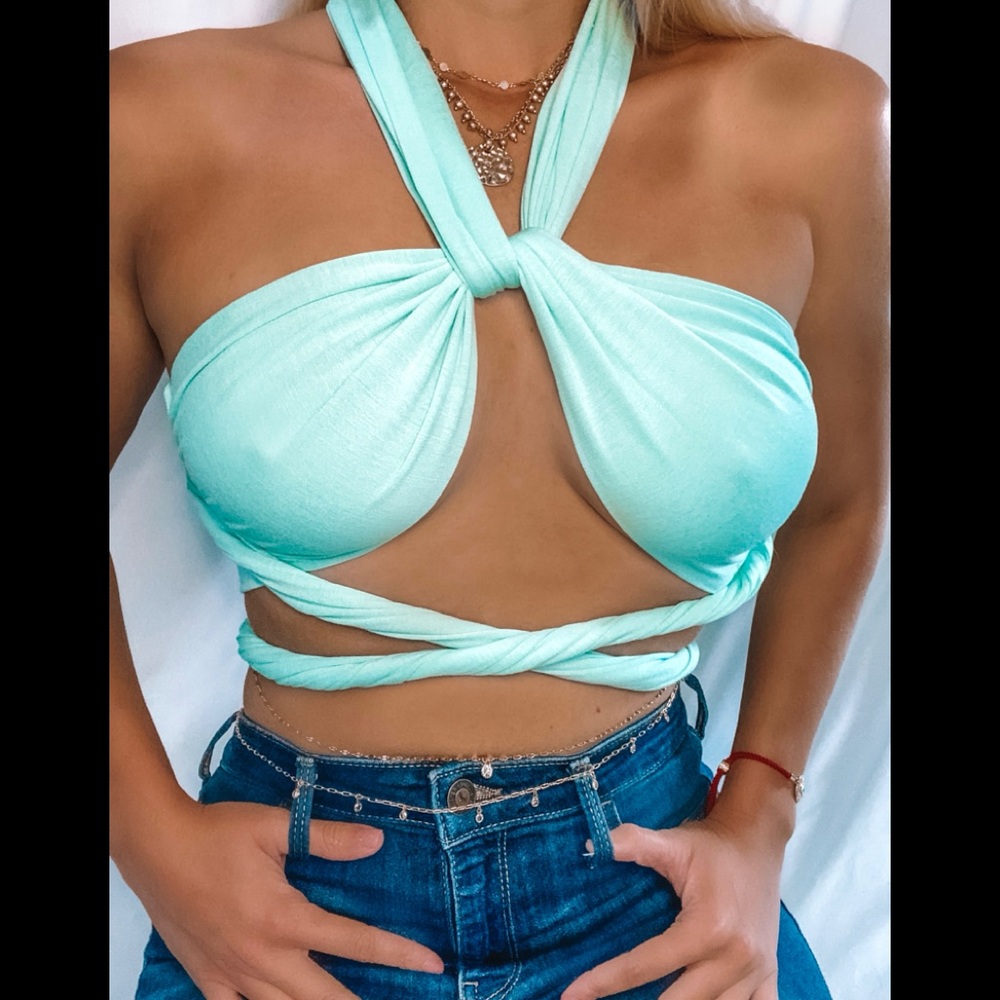 Aqua Multi Wrap Top